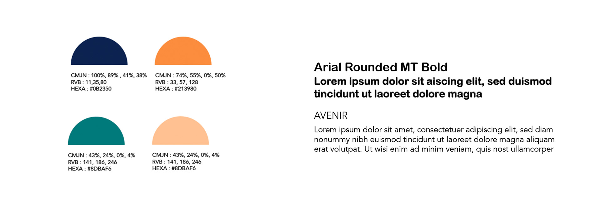 présentation des typographies et des couleurs d'Antigone