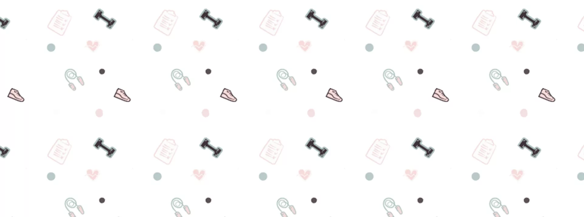 pattern d'haltères, de corde à saute et de baskets